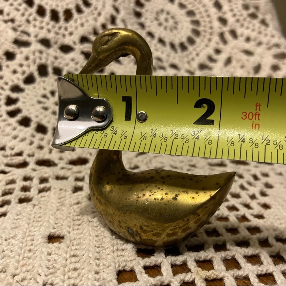 Petite Brass Swan Bird - Korea Vintage - Picture 9 of 9